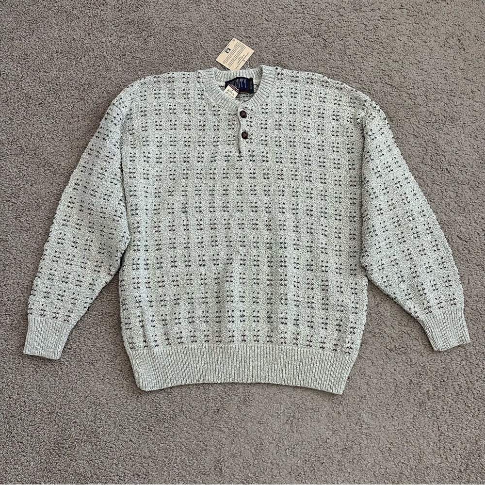 Liberty Henley Knit Sweater Mens Size XXL